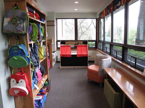Children's Section for Fontana Library Play Area with Backpacks