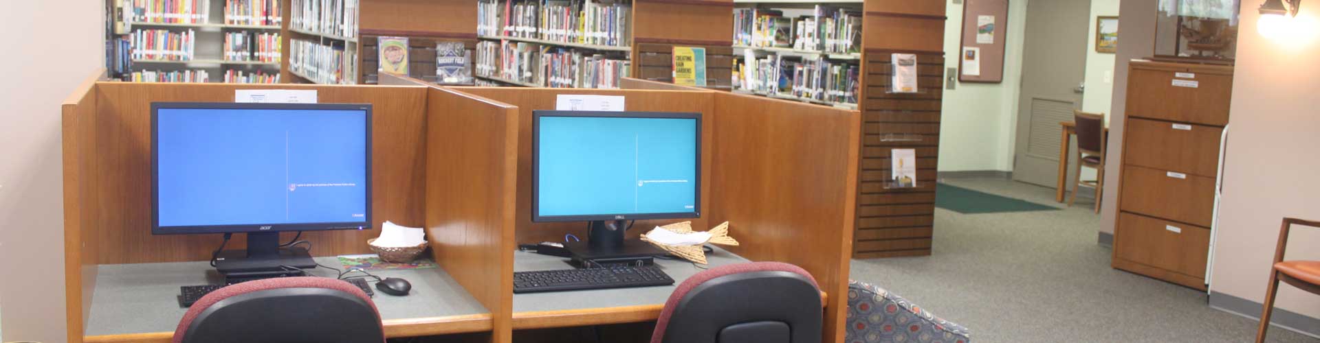 Fontana Public Library Services Showing Computers for Patrons