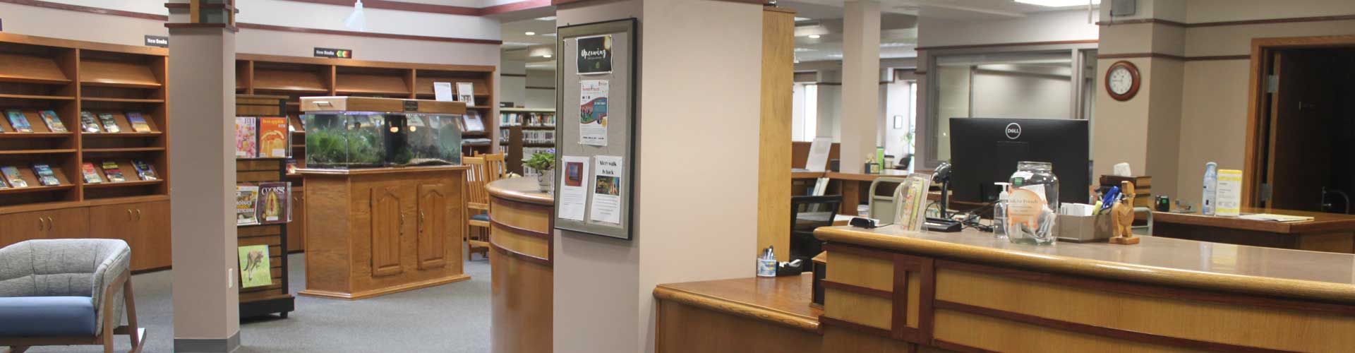 Front Entrance and Circulation Desk for Fontana Public Library